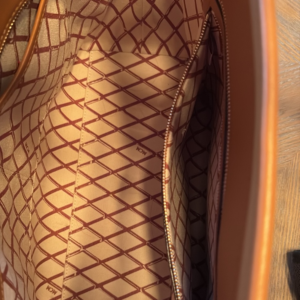 MCM Cognac Visetos Tote Bag - Picture 5 of 7